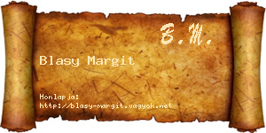 Blasy Margit névjegykártya